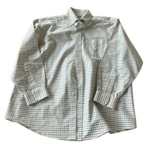 L.L. Bean Button Up Shirt Men's L Tall Wrinkle Resistant Long Sleeve Check